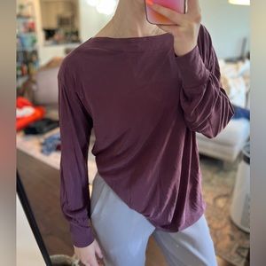 Off the shoulder Purple LOFT Top